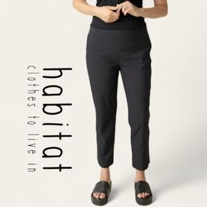 Habitat Clothes To Live In Crop Pants Black Xs Pull On Floxy High Waisted
